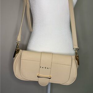 Bebe beige crossbody bag, gold detailing